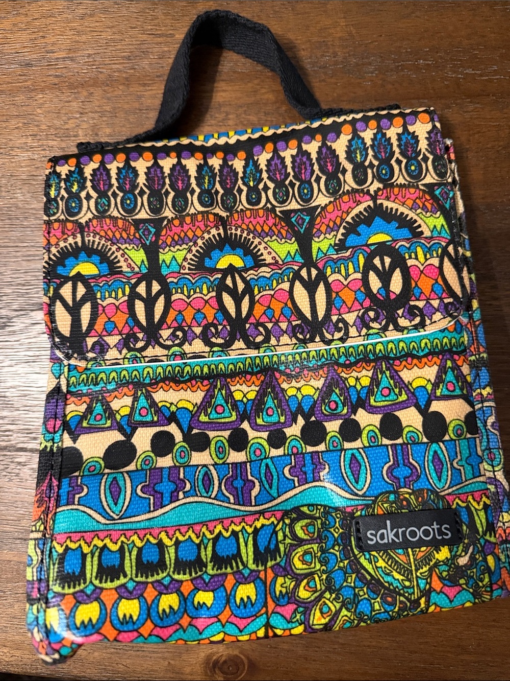 Sakroots Multicolor Patterned Fabric Organizer - Black Trim